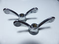 ✨NOS Neu 2 Écrous Papillon Vélo Ancien laiton Huret Wing Nuts 9.5 mm Vintage✨