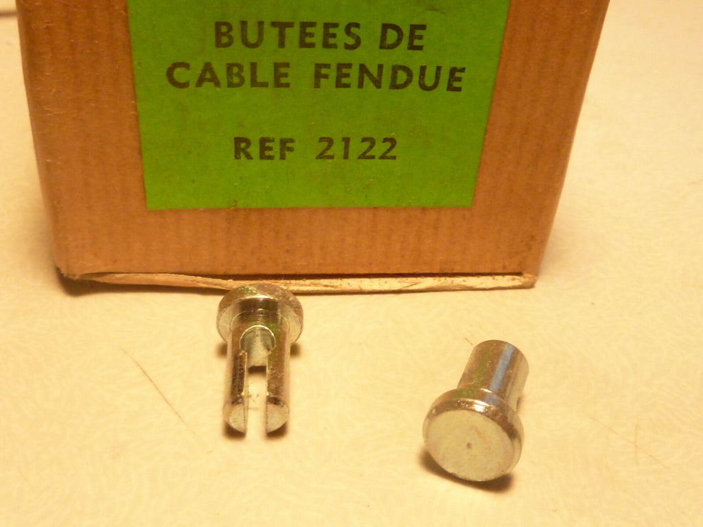 ✨ Ancien stock – Lot de 2 Butées de câble fendue – Algi – 7 mm – Vintage