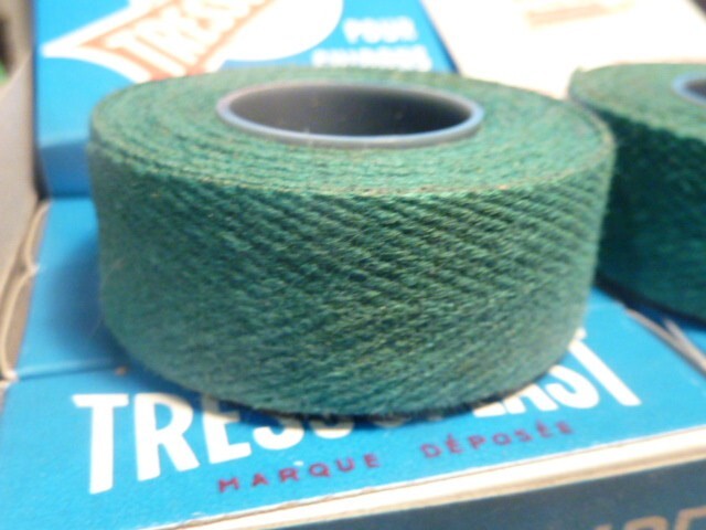 NOS neu Guidoline Coton TRESSOPLAST Verte Vintage Handlebar Tape Boîte Origine