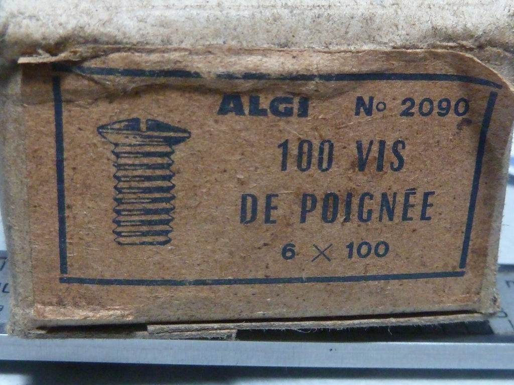 ✨ NOS Vintage ALGI –  Vis Poignées Saker – 6x1 mm – Ancien Stock ✨