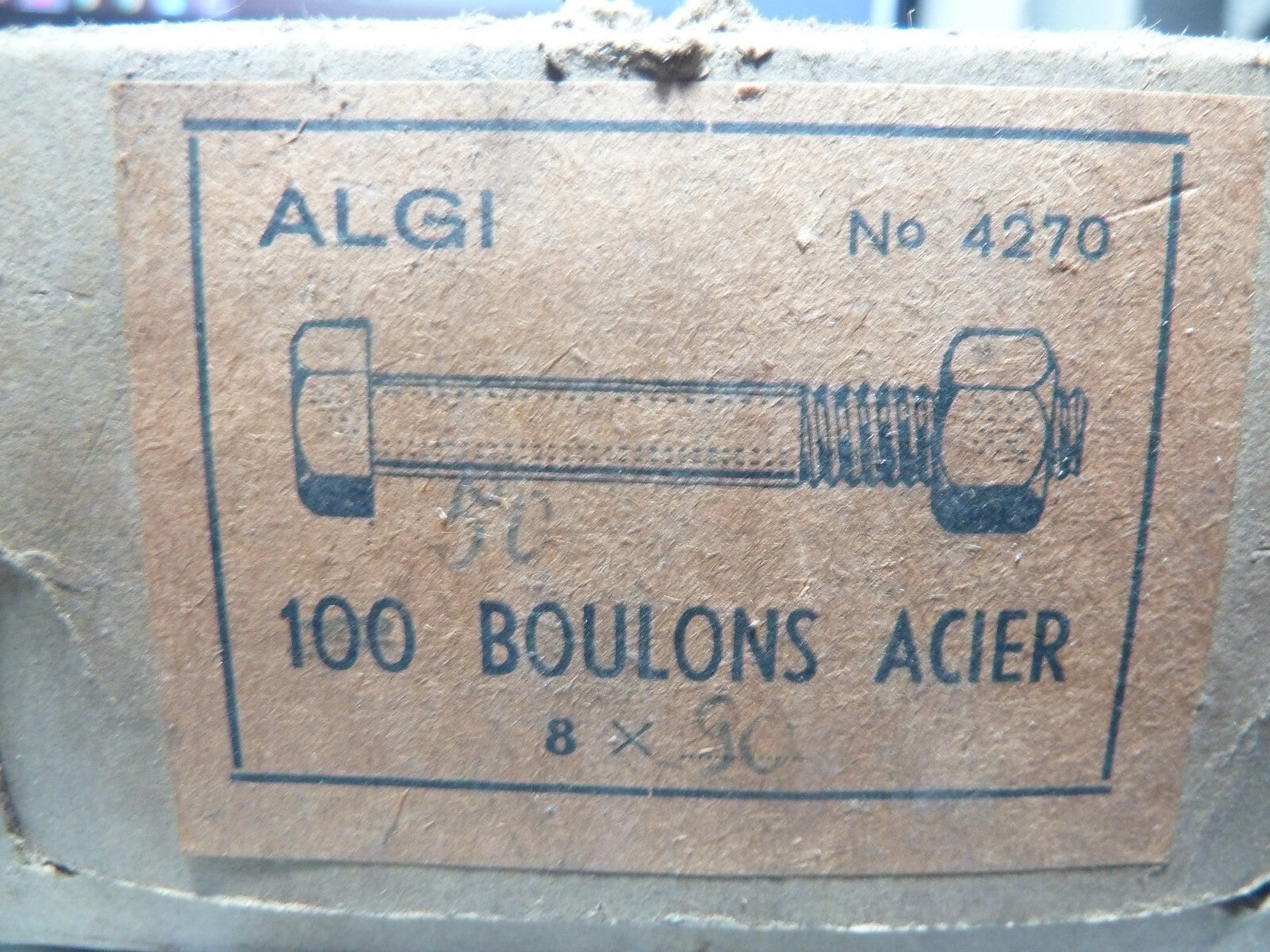 ✨ NOS Boulon ALGI M8 x 1,25 Longueur 96 mm Mobylette / Vélo / Solex – Vintage✨