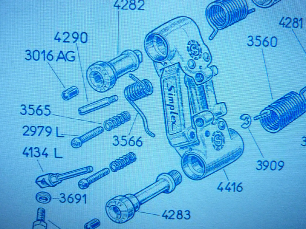 NOS  1 SIMPLEX SLJ LJ REAR DERAILLEUR SPRING - 1 Ressort de Der. Ar. 3566