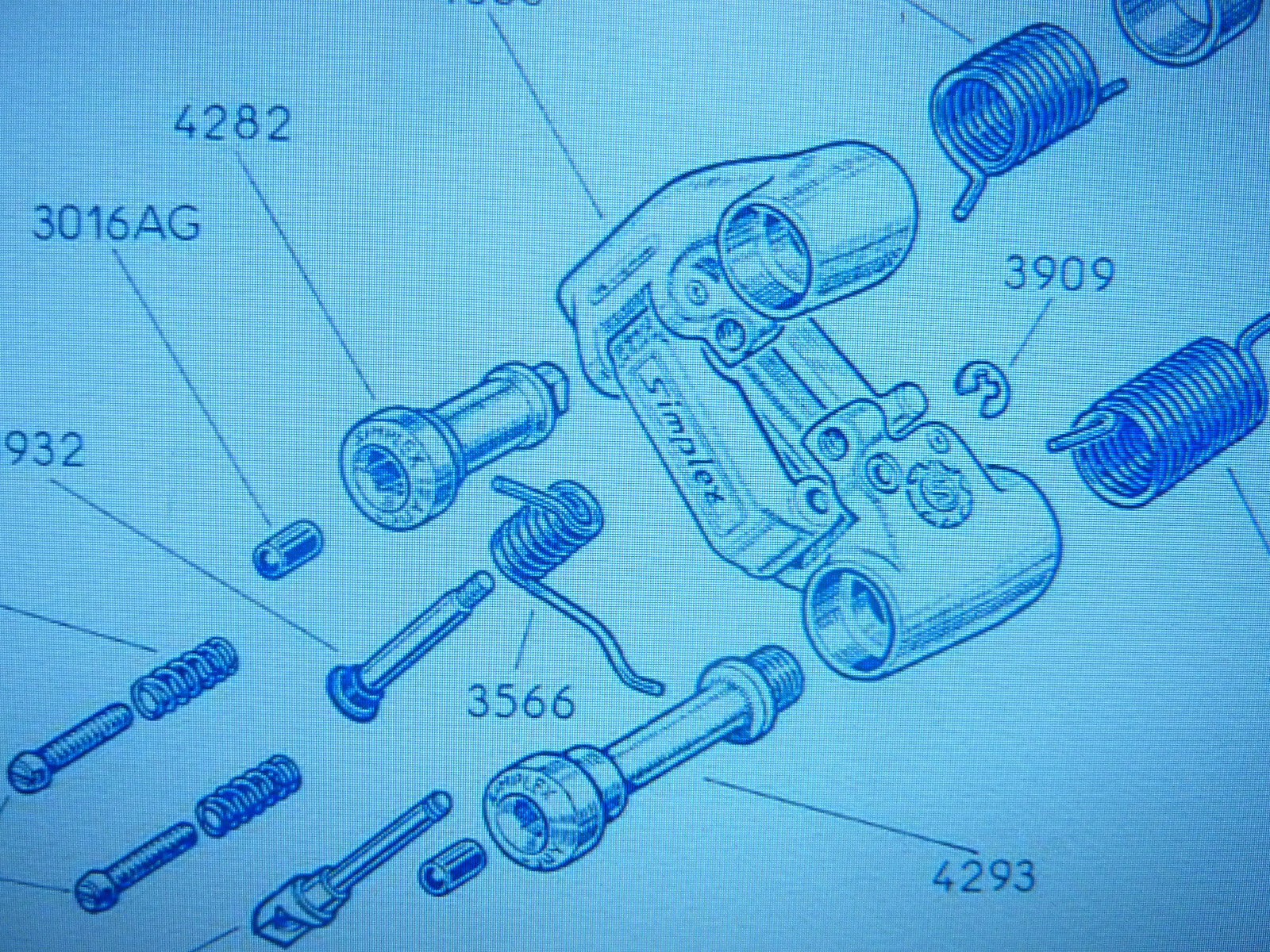 NOS  1 SIMPLEX SLJ LJ REAR DERAILLEUR SPRING - 1 Ressort de Der. Ar. 3566