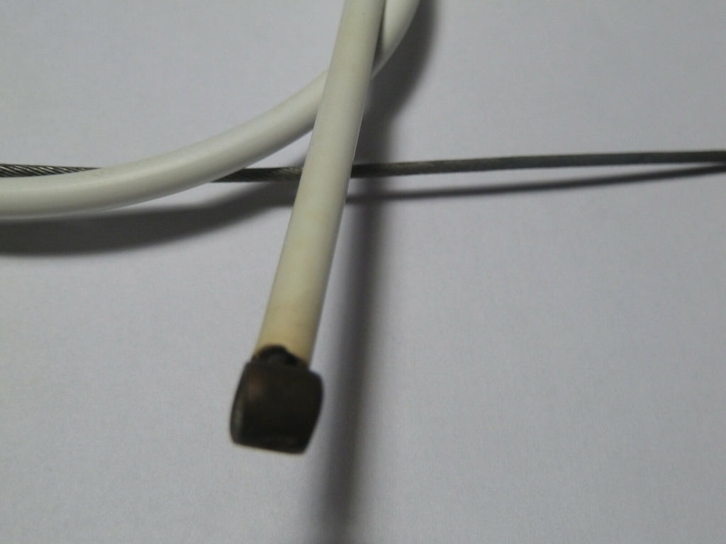 ancien cable gaine blanche frein avant velo vintage pliable Longueur total 78 cm