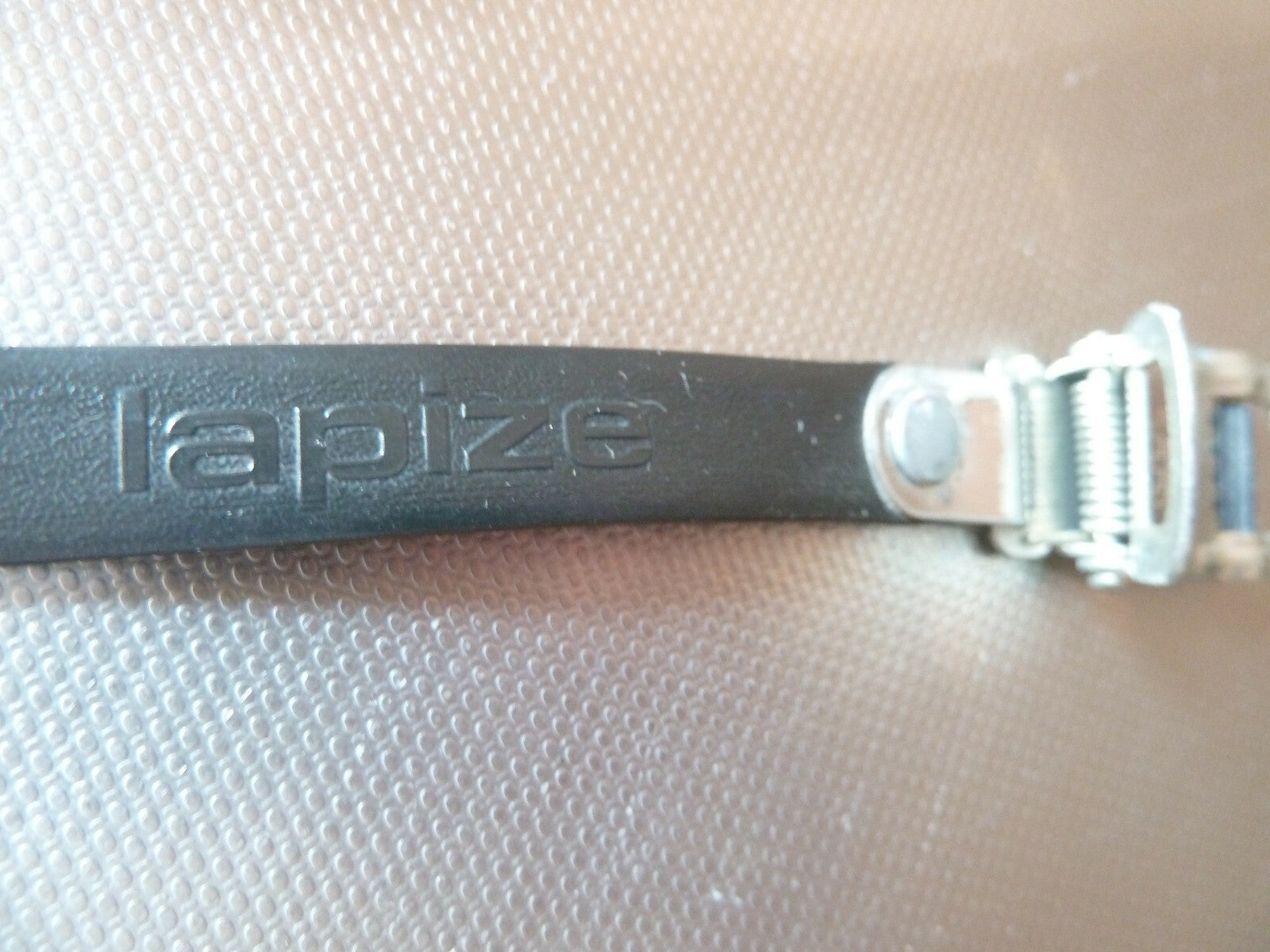 Neu Paire Sangles Toe Clip Lapize Vélo Vintage Laminate Noir Made in France NOS