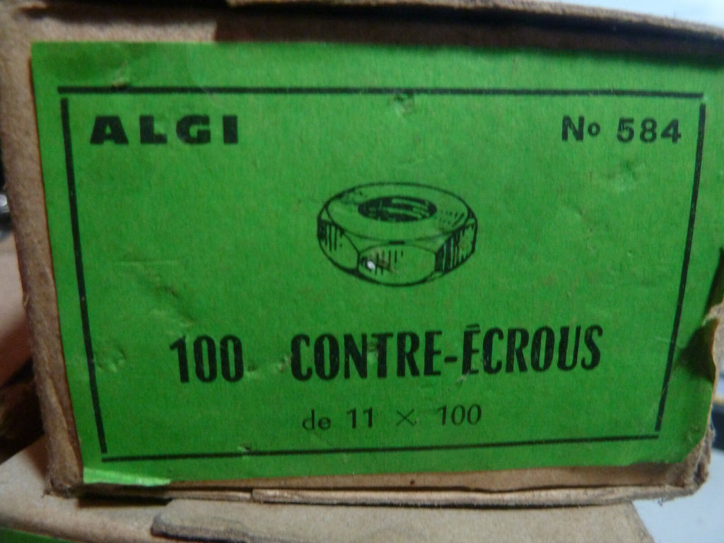 NOS Algi Contre-Ecrou moyeux (x2)  ancien stock 11x100 motobecane mobylette
