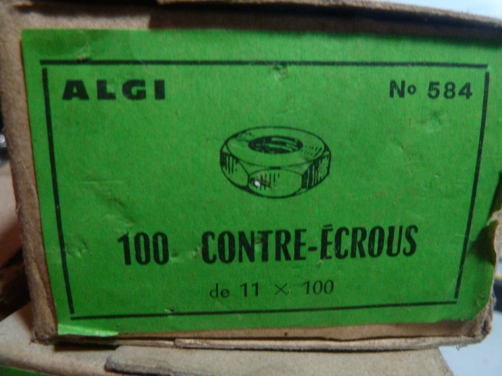 NOS Algi Contre-Ecrou moyeux (x2)  ancien stock 11x100 motobecane mobylette