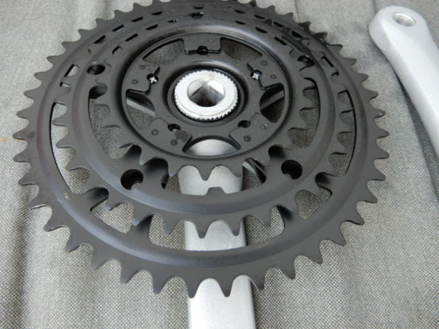 NOS NEU Pédalier Thun silvertone 170 mm 24/34/44 Teeth  (9/16 ") crankset