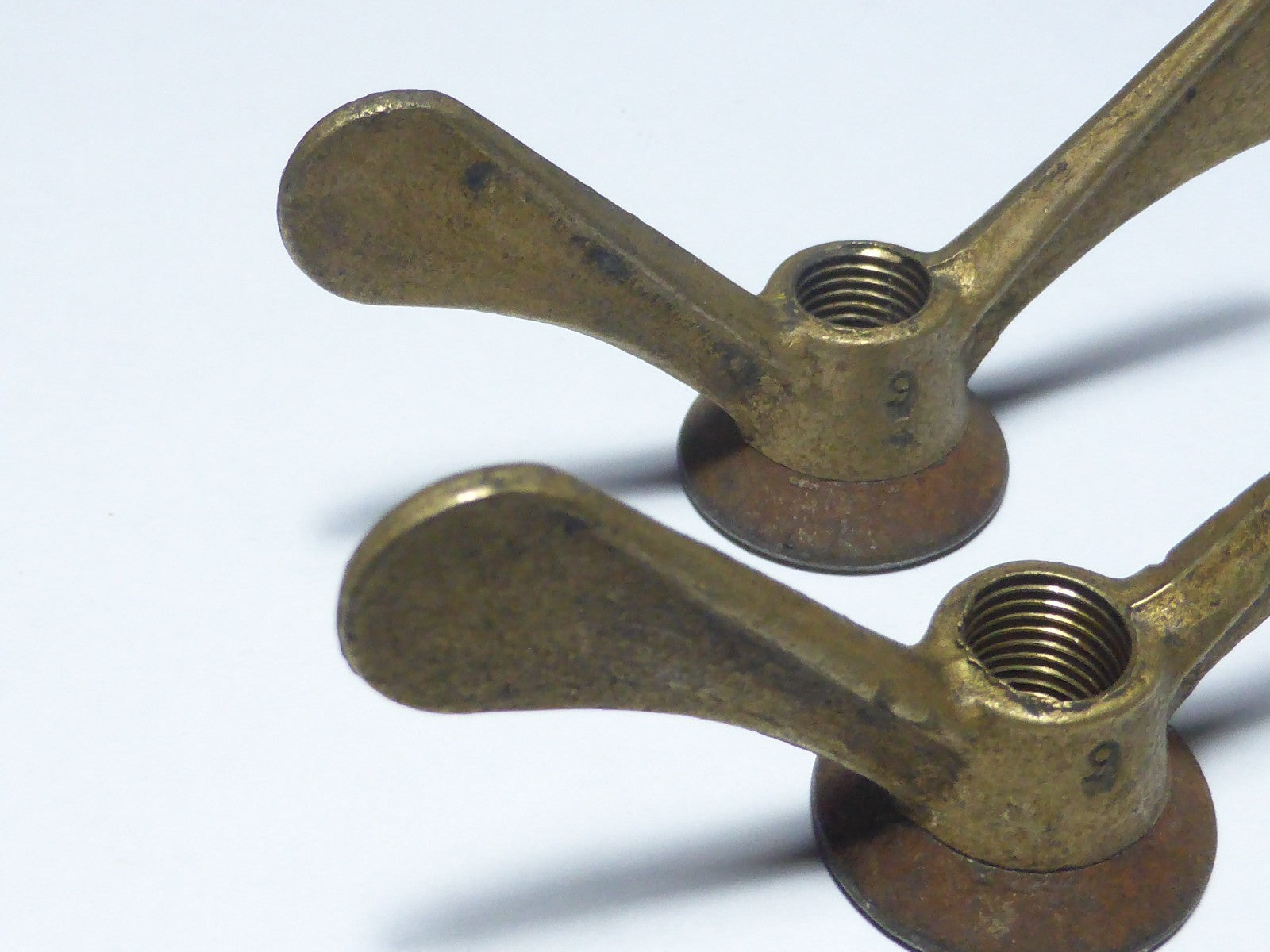 ✨ 2 Écrous Papillon Vélo Ancien laiton  Wing Nuts 9 mm Vintage✨