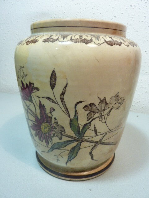 Vase pot a orge céramique faïence A. H. ANNABURG  graupen GERMANY -  1874 - 1923