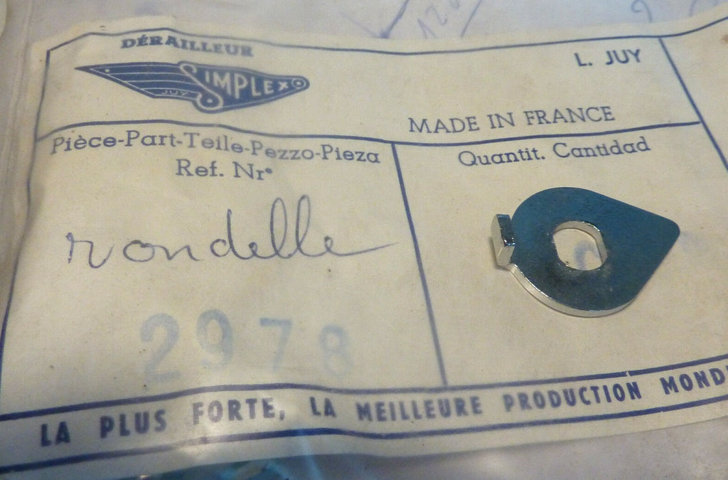 NOS 1 patte dérailleur simplex  2978 pour S0 SX110 vintage