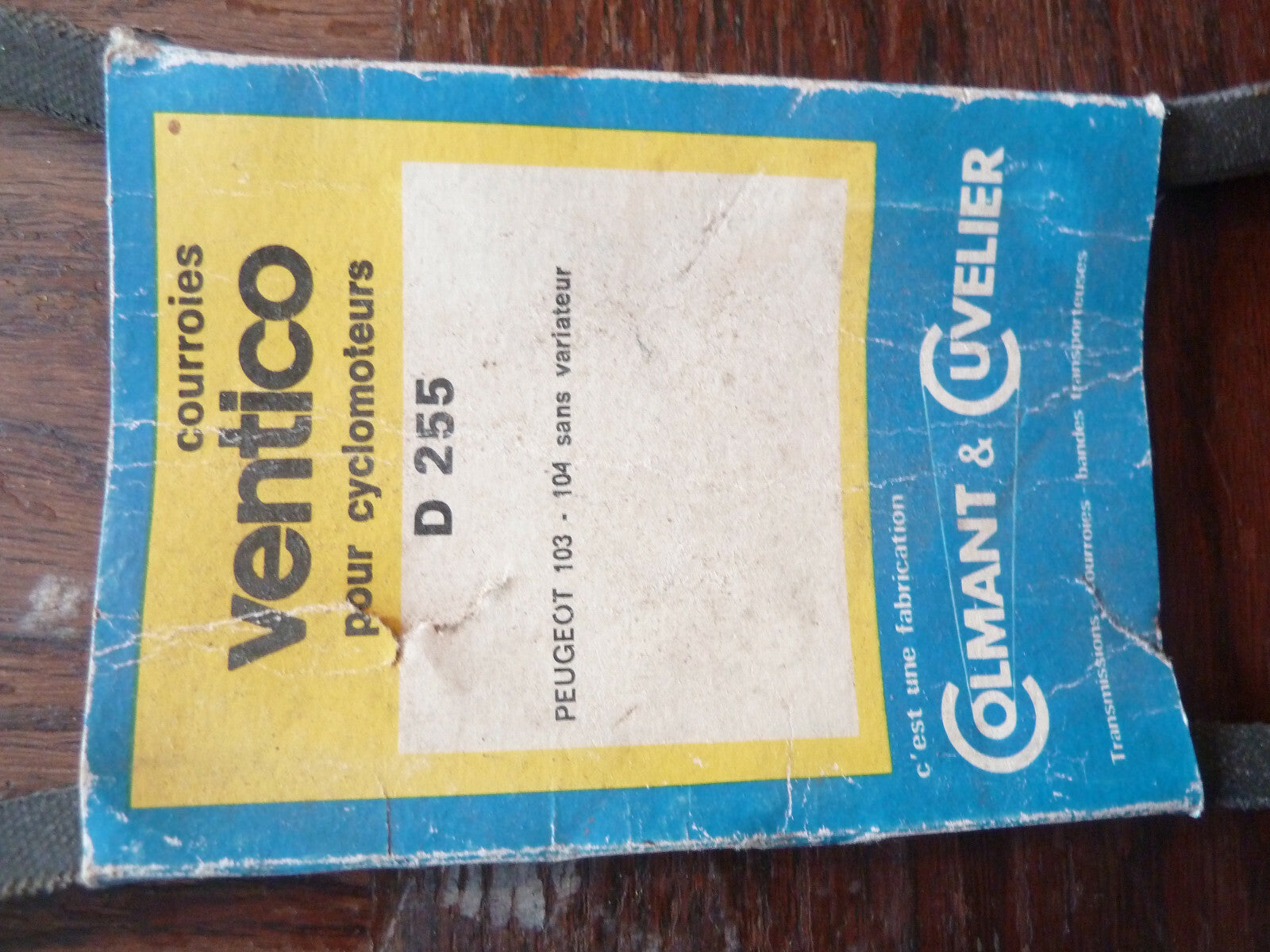 COURROIE VENTICO PEUGEOT D 255 103 / 104 / BELT VENTICO PEUGEOT D 255 103/104