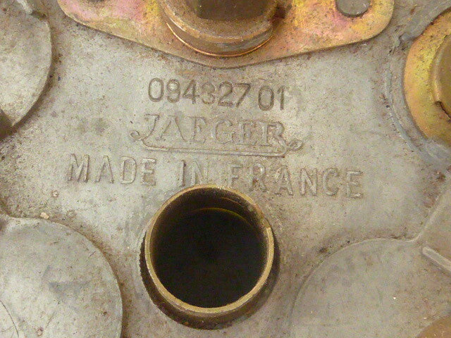 ✨ ancien vintage manomètre jaeger tableau de bord Ø 106mm huile pression jauge✨