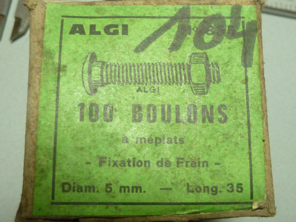✨ NOS 2 algi boulons vis a méplat collet fixation de freins velo cyclo 6x35 ✨