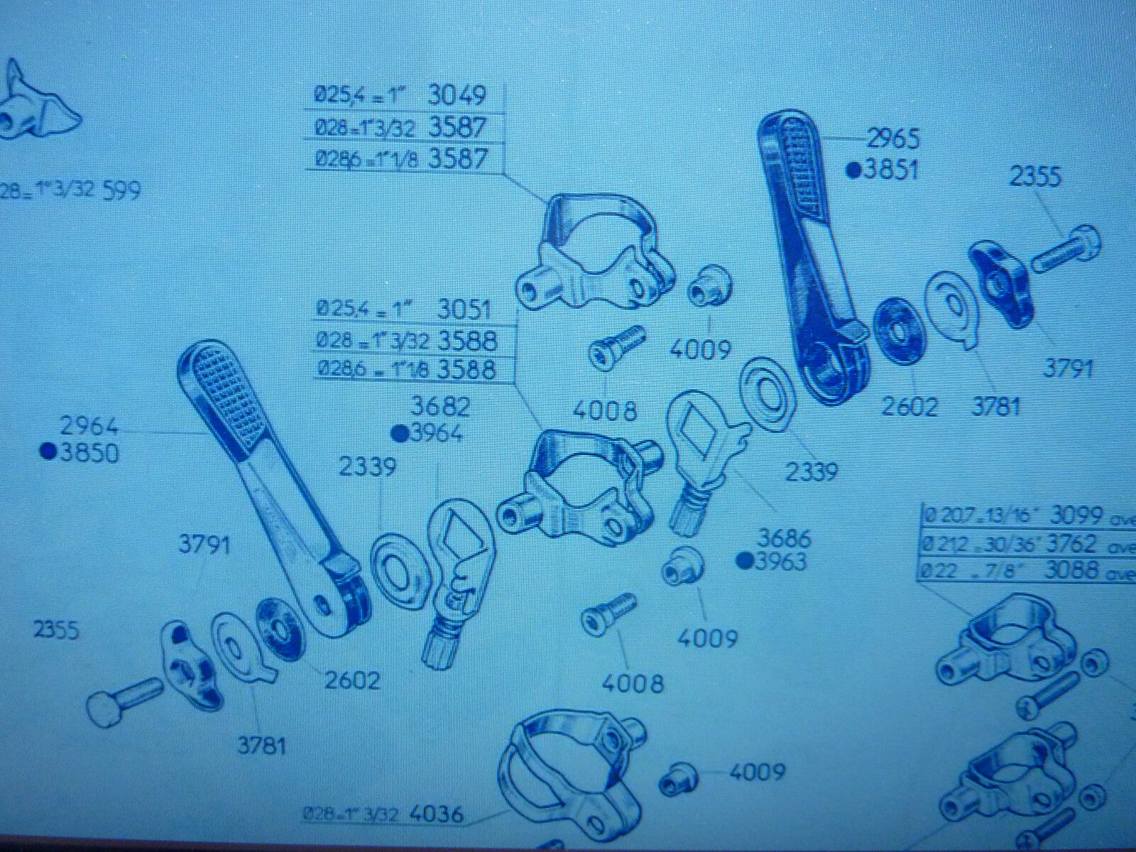 NOS paire LEVIER DE VITESSES ANCIEN Simplex 2964 2965 Prestige Shifter
