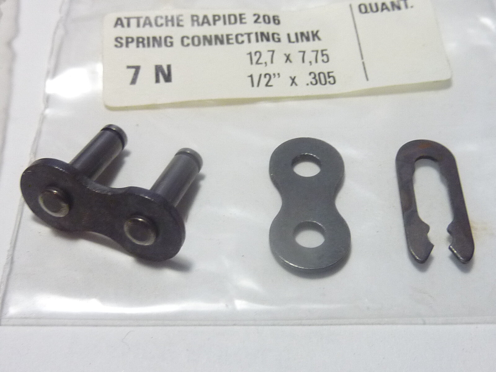 NOS Attache rapide 206 standard chaine 12,7 x 7,75 ou 1/2"x .305 ancien stock 7N
