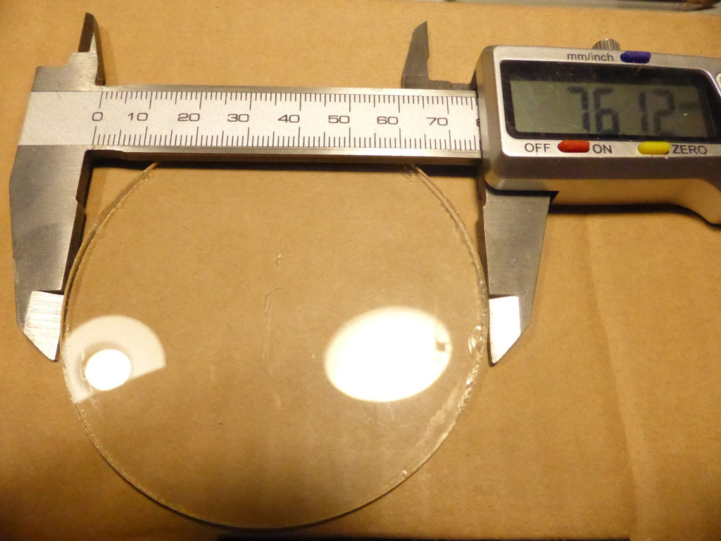 1 ancien vintage verre de phare plat velo cyclo mobylette Ø 76 mm