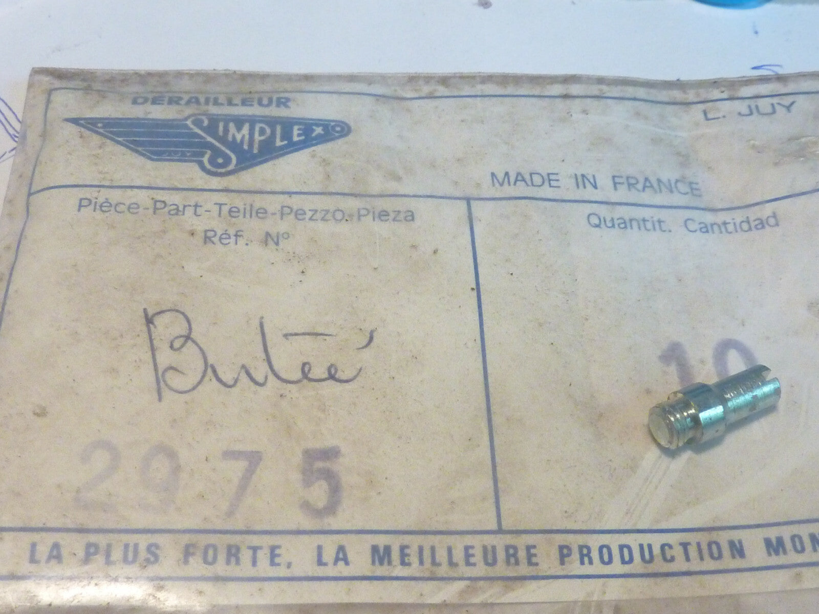 NOS 1 butée  SIMPLEX 2975 velo vintage old bike derailleur SO SX SJ LJ