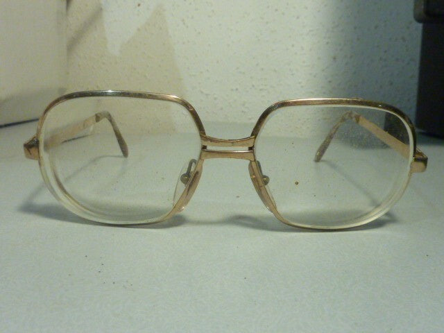 AUTHENTIQUE vintage 1960 PLAQUEE OR LUXOTTICA 18K paires lunette de vue LUNETTES