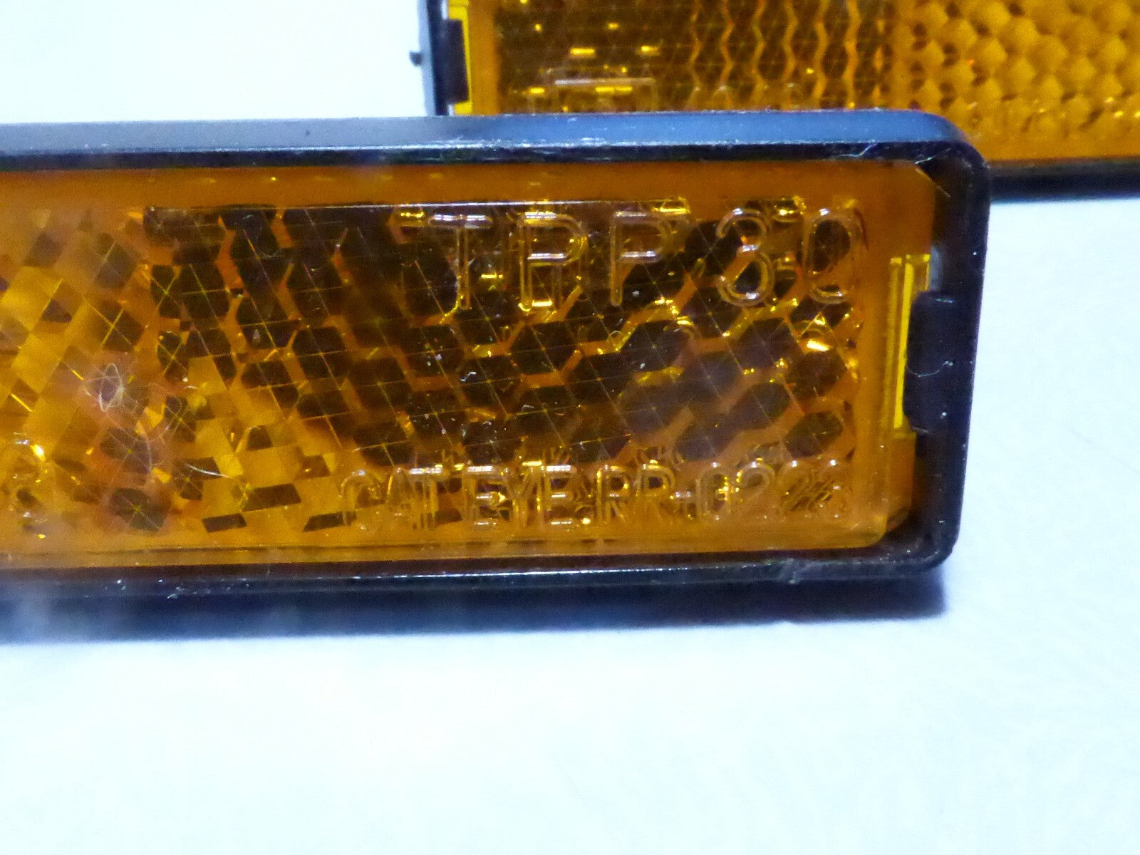 Set Of 2 Vintage Cat Eye RR-0223 Pedal Reflectors TPP30 Amber Black CatEye Japan