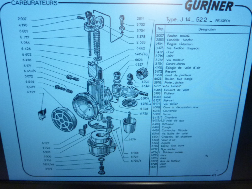 N.O.S  1 tige starter   GURTNER 6717 PEUGEOT J14-522