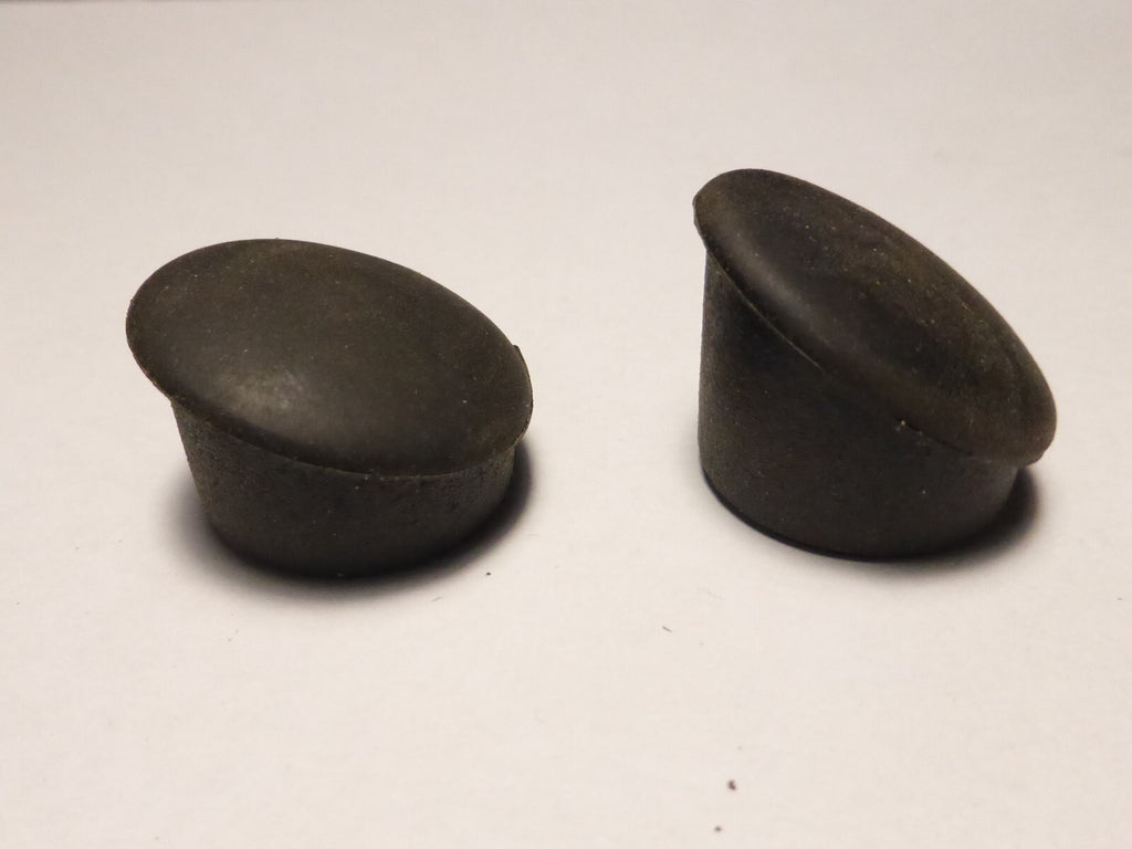 NOS vintage 2 embout HANDLEBAR END PLUGS  Bouchon de guidon noir oblique