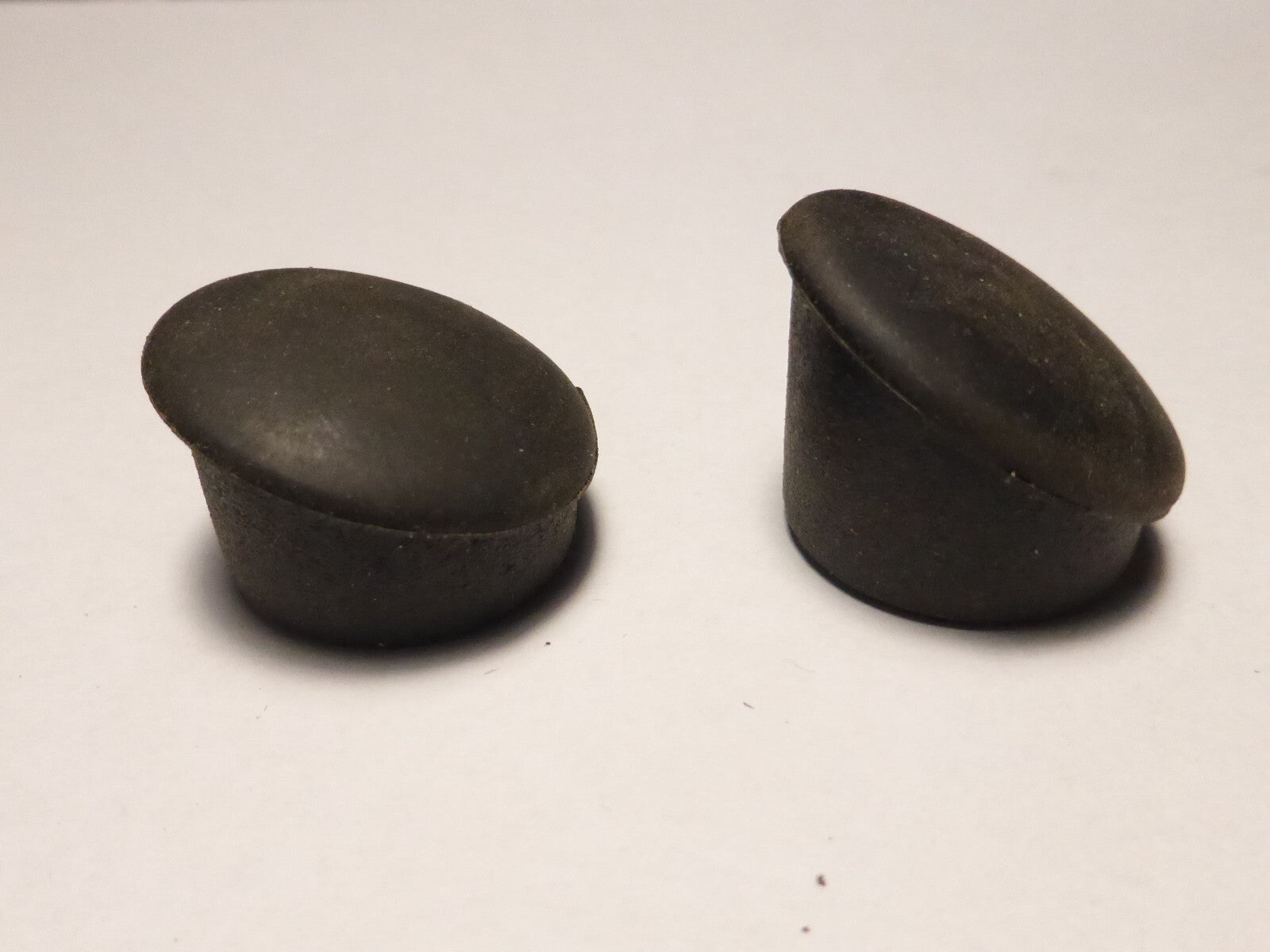 NOS vintage 2 embout HANDLEBAR END PLUGS  Bouchon de guidon noir oblique