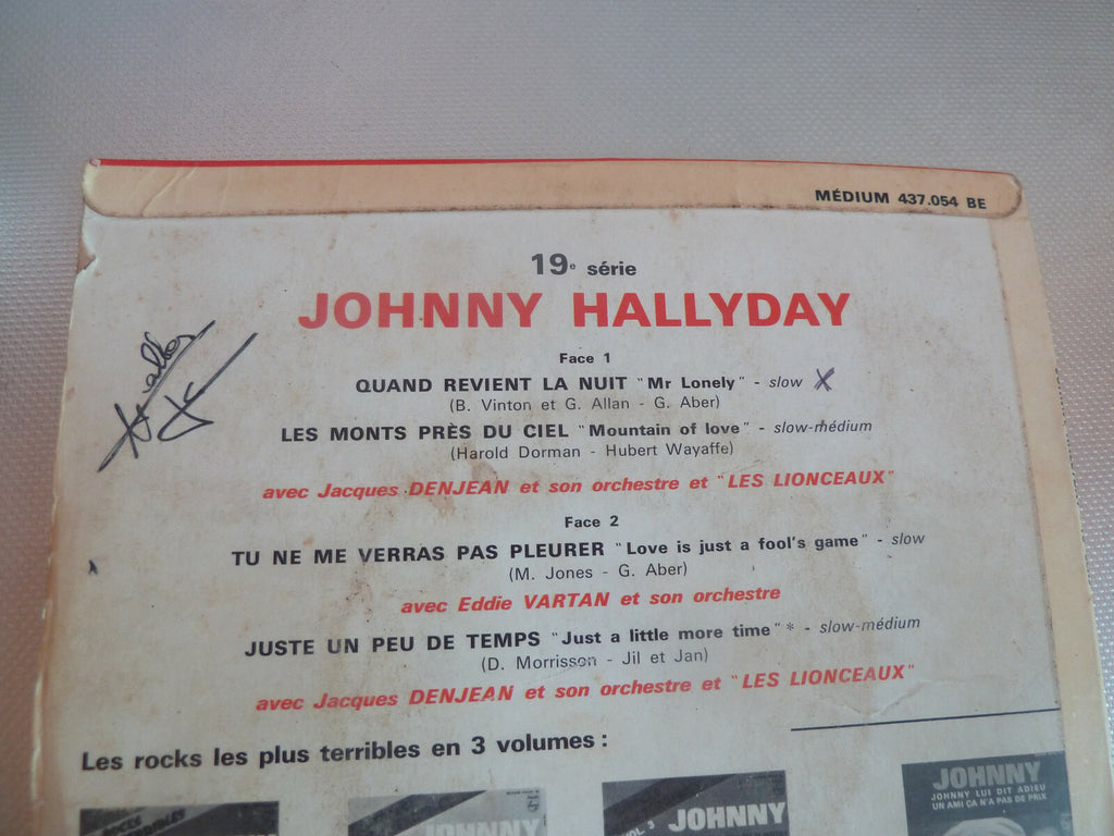 Johnny HALLYDAY     Quand revient la nuit     7'  EP 45 tours