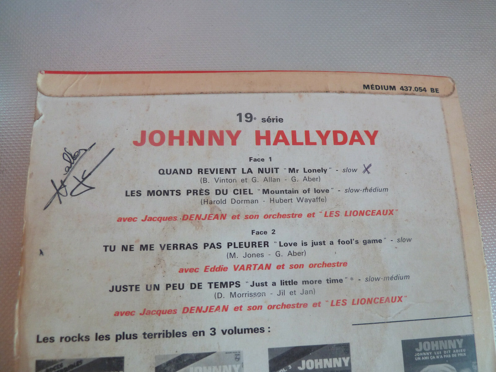 Johnny HALLYDAY     Quand revient la nuit     7'  EP 45 tours