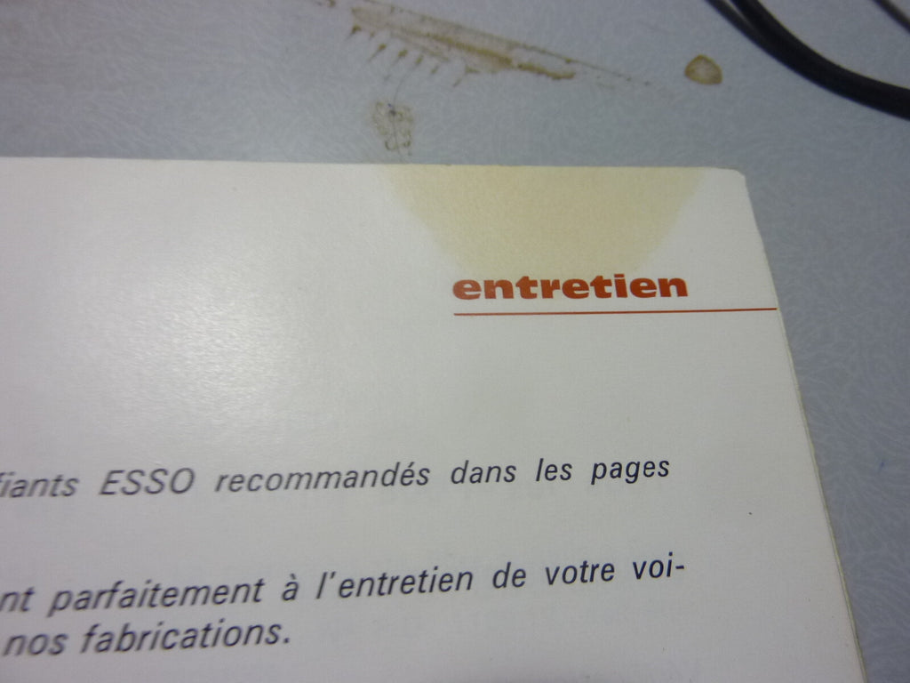 Peugeot 204 Livret notice conduite entretien Mars 71 11° édition