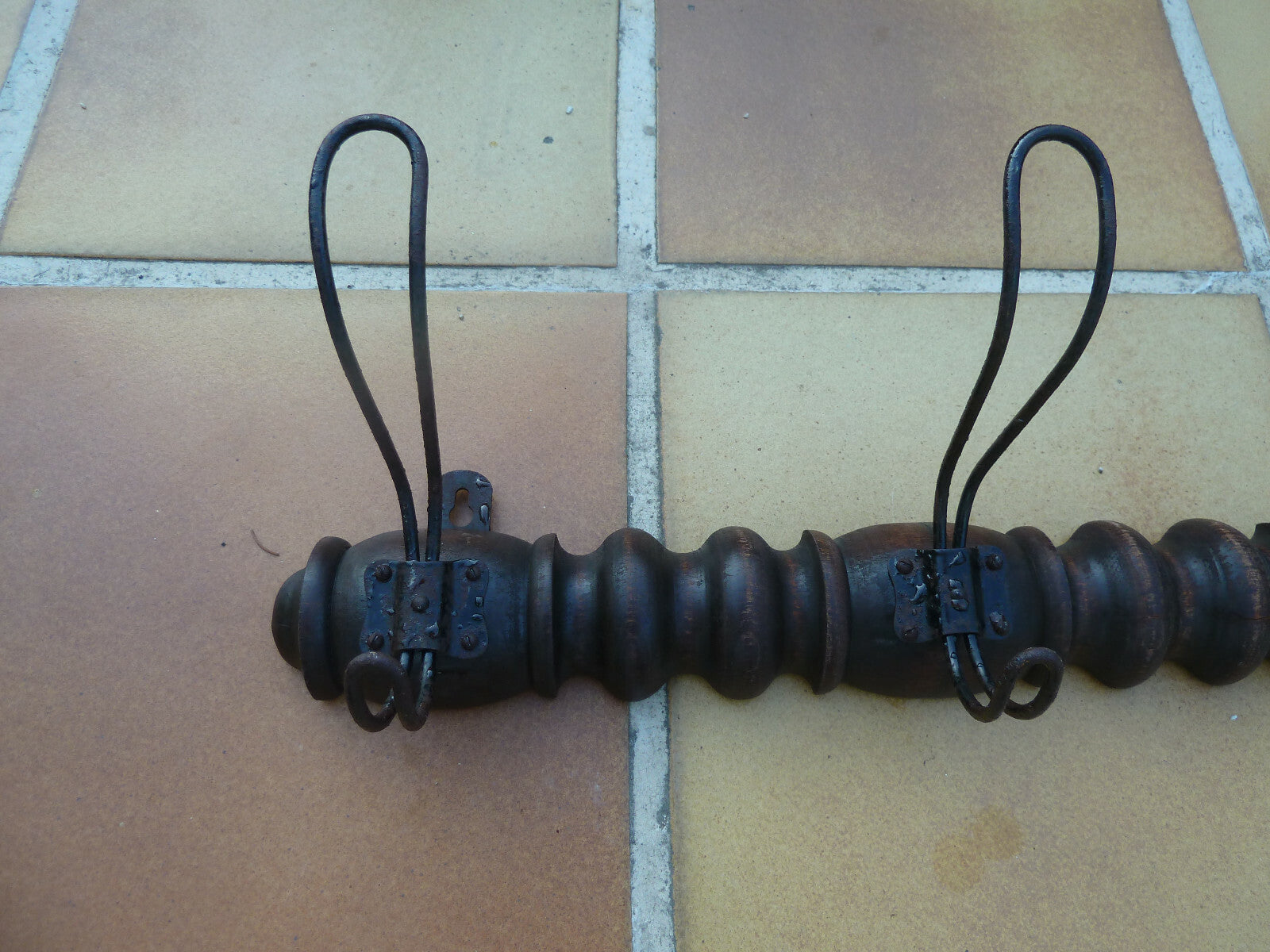 Rustique Ancien PORTE MANTEAUX bois tourné  Bistrot loft brasserie atelier deco