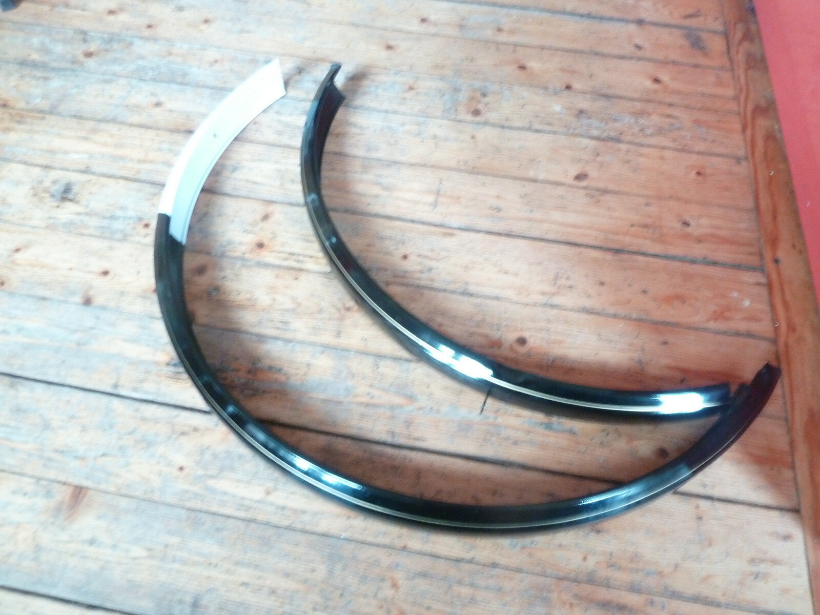 vintage Paire Garde-Boue Garde-Boue noir blanc liseré doré Vélo type ville