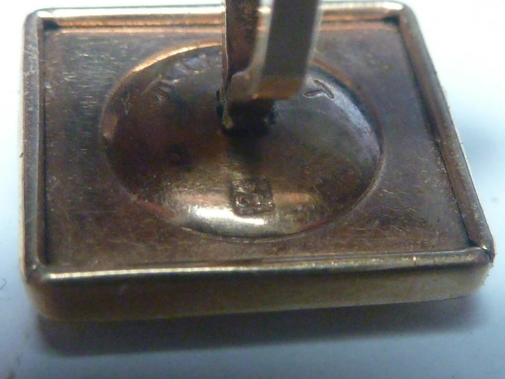 Paire Boutons Manchettes signés MURAT plaqué or vintage 1950