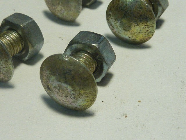 NOS 7 tète ronde bombé méplat  vis bolt screw acier  boulon vintage