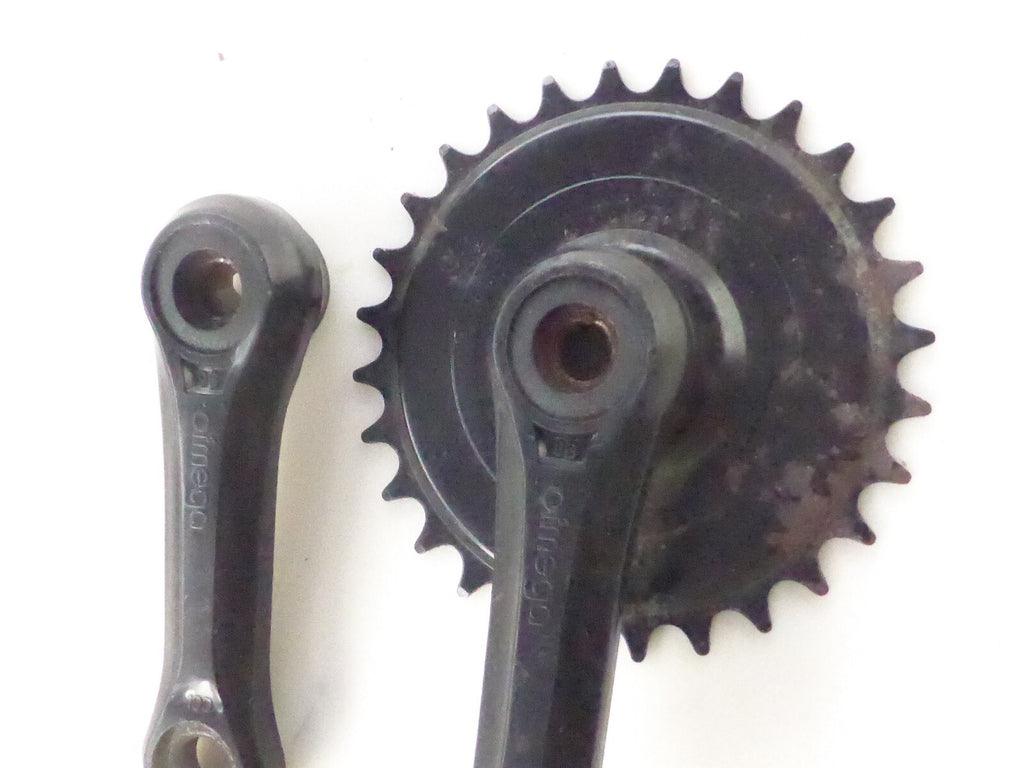 NOS 100 mm mini Pédalier cyclo 28 Dents Vintage ofmega 35 teeth crankset BMX