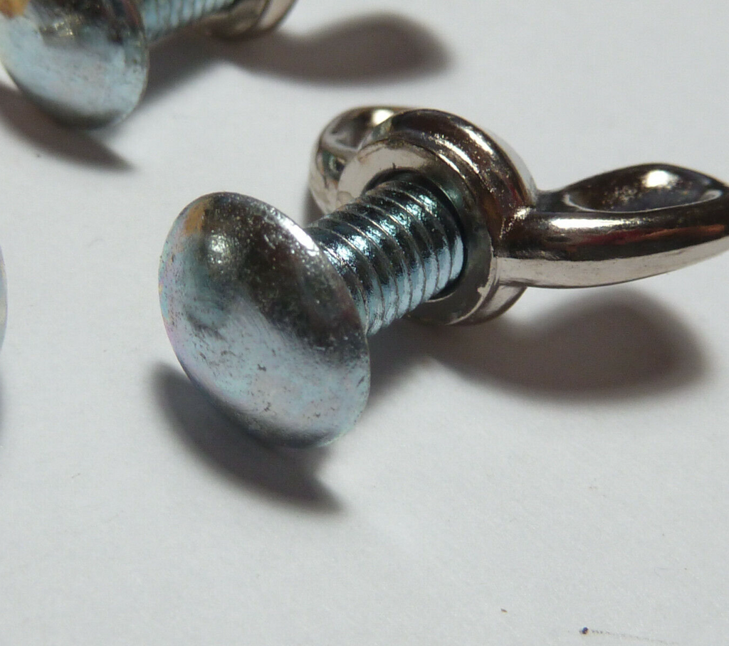 ✨ NOS Vintage – 2 Vis à Papillon + Écrous à Oreilles – 6x16 mm – Ancien Stock ✨