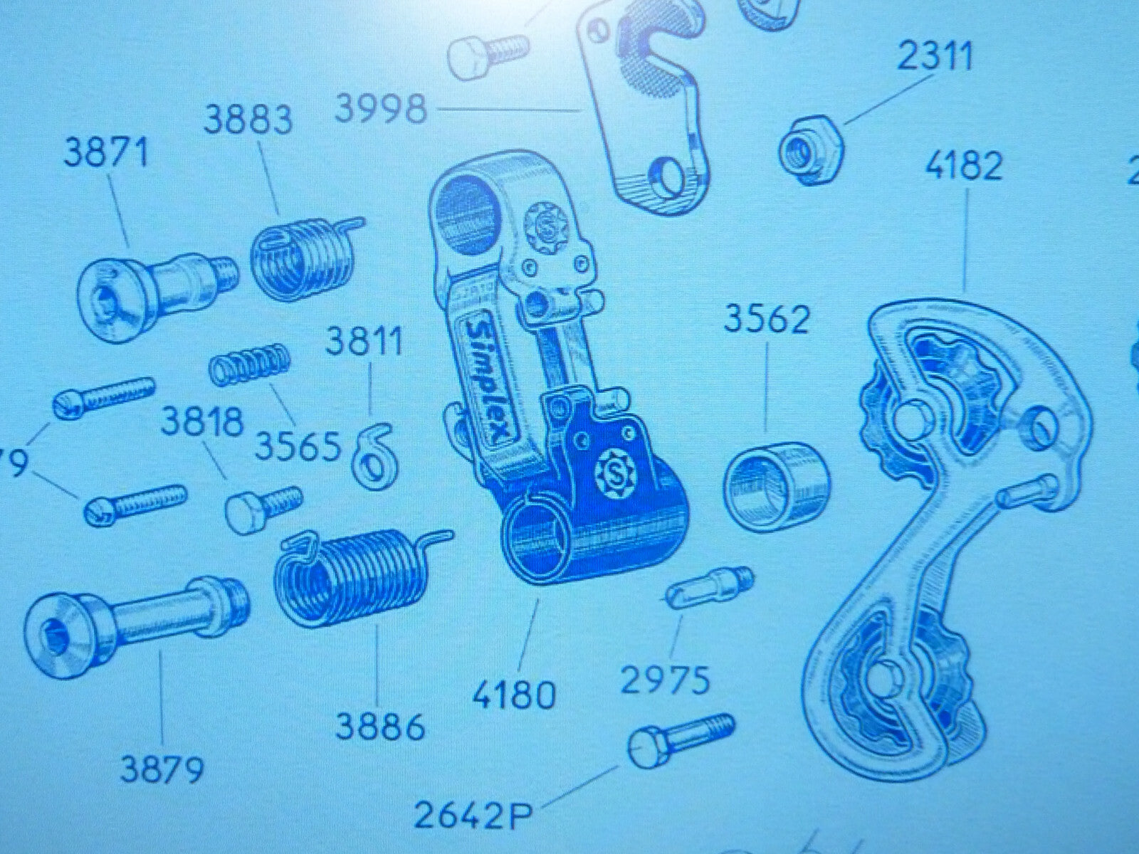 NOS 1 butée  SIMPLEX 2975 velo vintage old bike derailleur SO SX SJ LJ