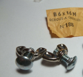 ✨ NOS Vintage – 2 Vis à Papillon + Écrous à Oreilles – 6x16 mm – Ancien Stock ✨