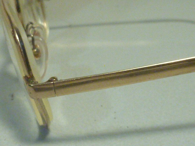 AUTHENTIQUE vintage 1960 PLAQUEE OR LUXOTTICA 18K paires lunette de vue LUNETTES