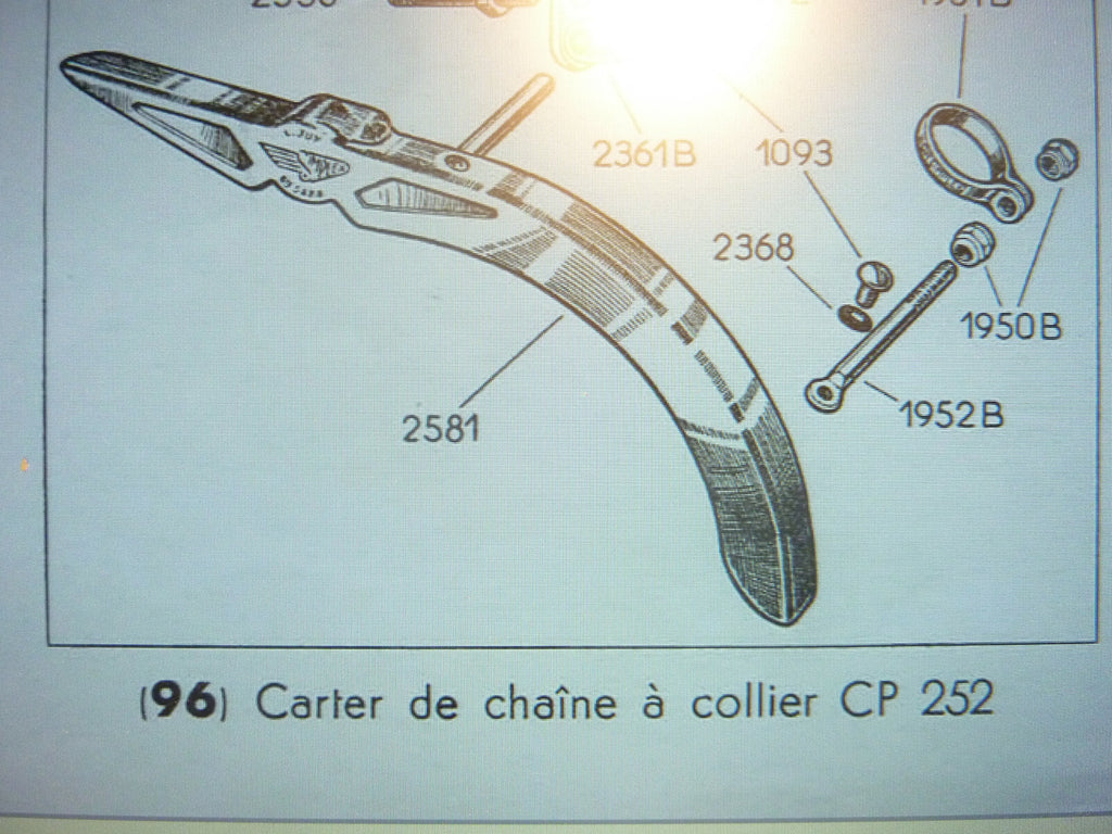 NOS Simplex ChainGuard  Mounting  NOS patte fixation carter chaine 2361B bike