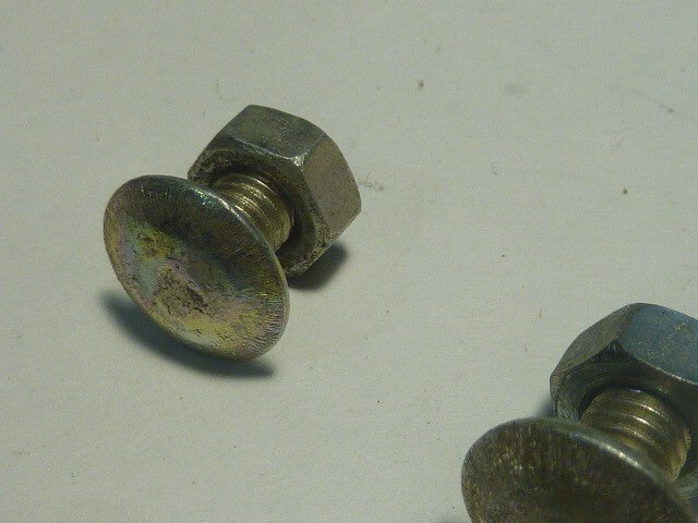 NOS 7 tète ronde bombé méplat  vis bolt screw acier  boulon vintage
