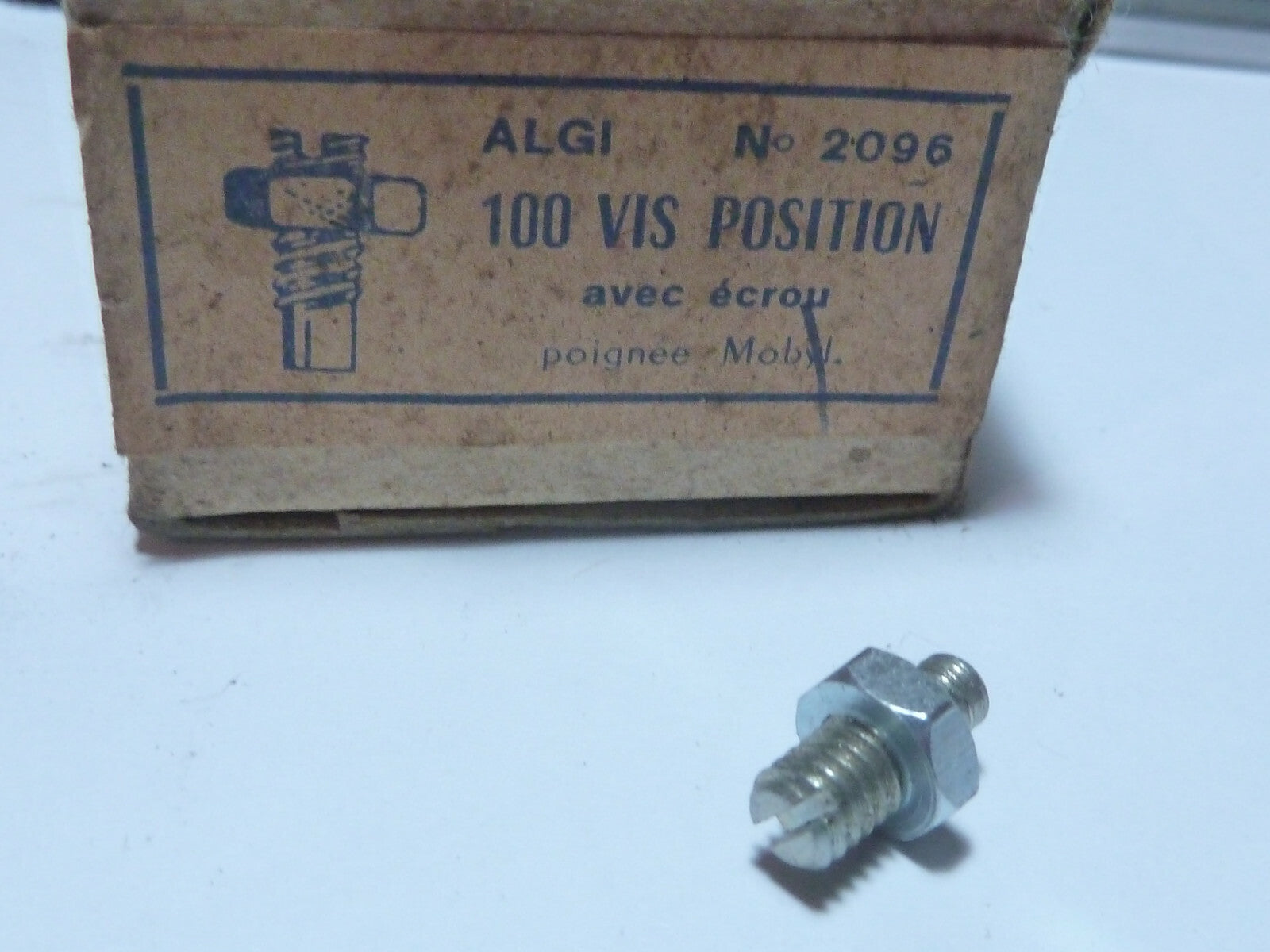✨NOS Vintage ALGI Vis Sans Tête + Écrou M5x0.80 Poignée Vélomoteur Mobylette ✨