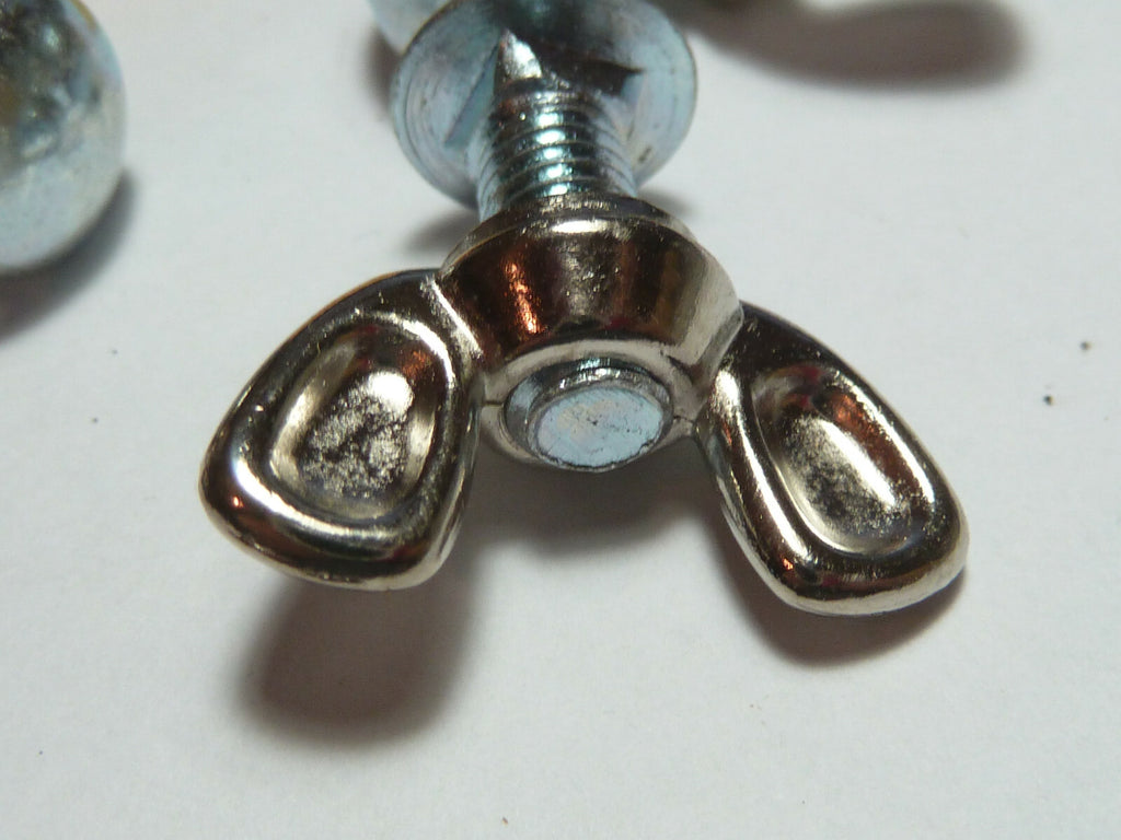 ✨ NOS 4 Vis Papillon Écrous Oreille vintage ancien stock vis 6x16 mm garde boue✨