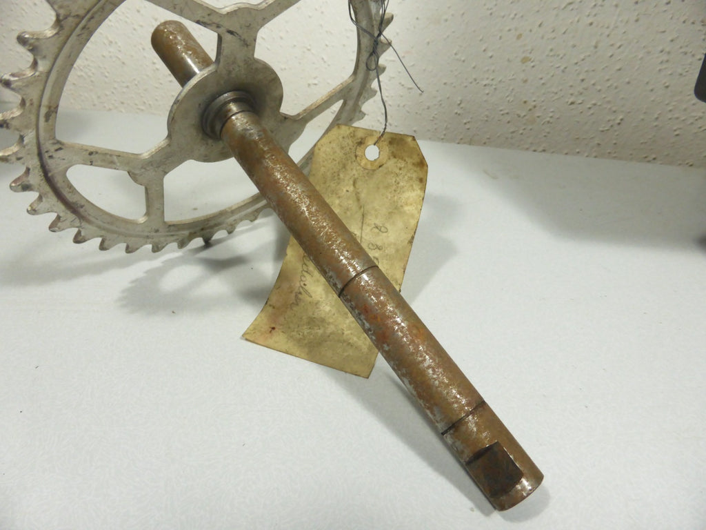 NOS Axe pédalier 36 dents 208 mm Motobécane neuf ancien stock Ø 16 mm cady