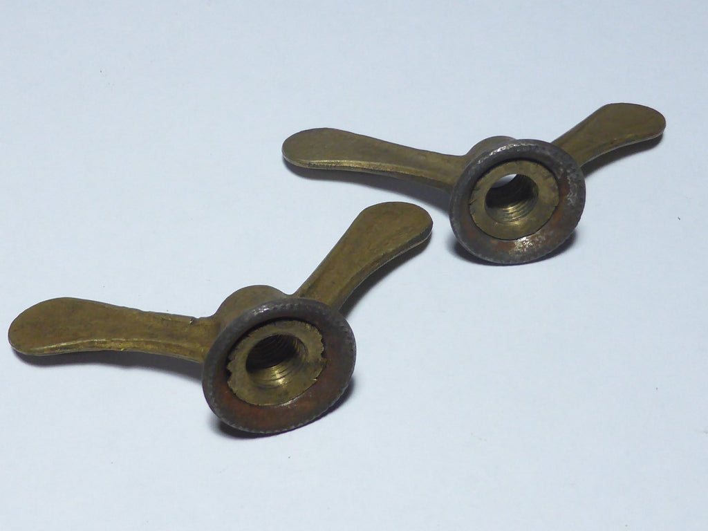 ✨ 2 Écrous Papillon Vélo Ancien laiton  Wing Nuts 9 mm Vintage✨