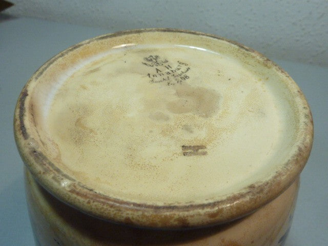 Vase pot a orge céramique faïence A. H. ANNABURG  graupen GERMANY -  1874 - 1923