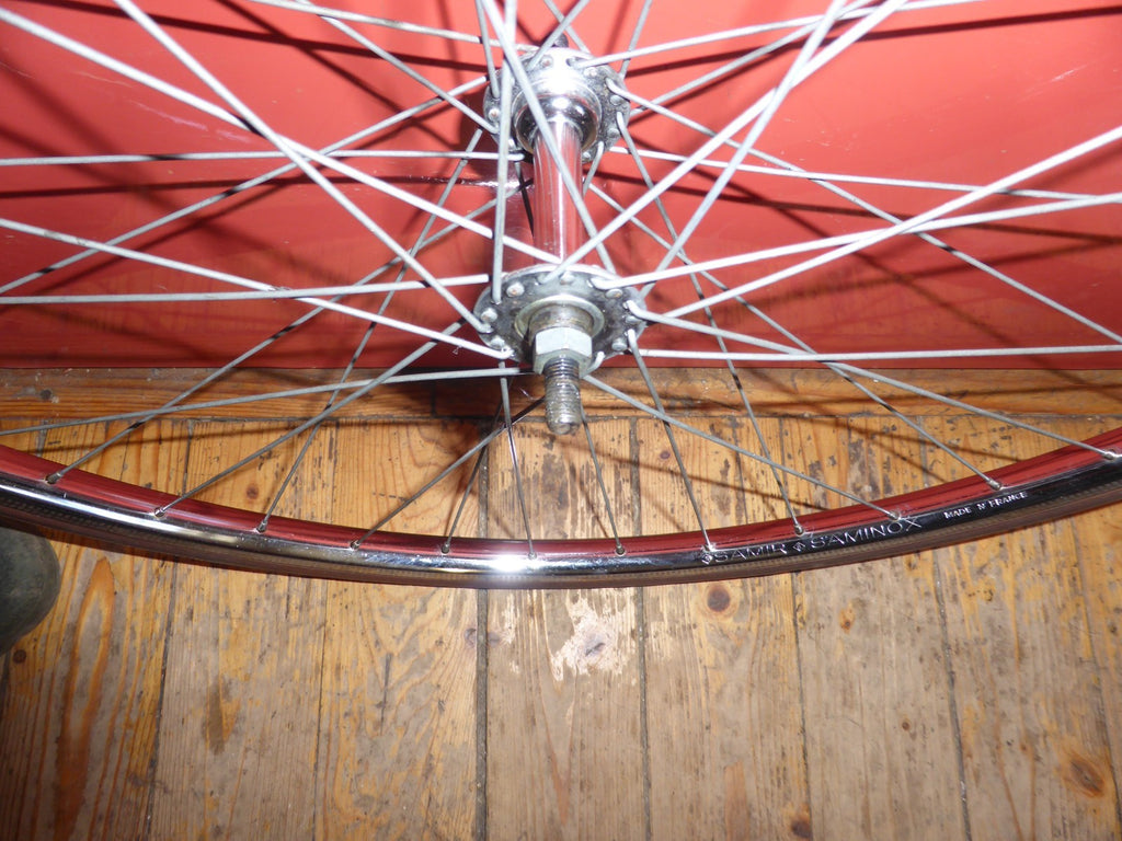 ✨NOS Roue avant velo vintage 650A (590) – 1975 – jante chromée - pneu Michelin✨