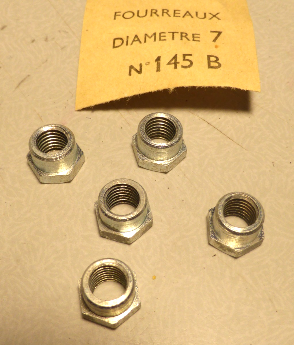 ✨NOS NEU ancien vintage 5 écrou plateau pédalier épaulé méplat fourreaux Ø 7