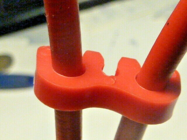 ✨NOS neu 5 vintage crochet Attache gaine vélo ville bmx route  rouge (5 pièces)✨