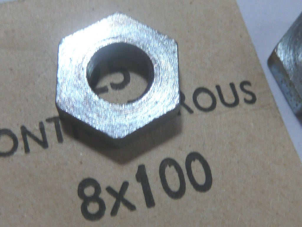 ✨ Ancien stock – 2 Contre-écrous de moyeu Algi – M8 x 100 – Vélo vintage ✨